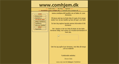 Desktop Screenshot of comhjem.dk