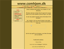 Tablet Screenshot of comhjem.dk